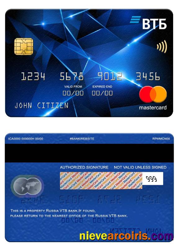 Russia VTB bank mastercard